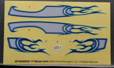 Revell | No. 85-1933 | 1:25 77 Chevy Monte Carlo Stickers