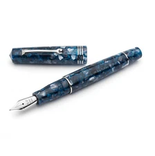 Leonardo Momento Zero Fountain Pen in Blue Sorrento 2021 w/ Silver Trim - EF
