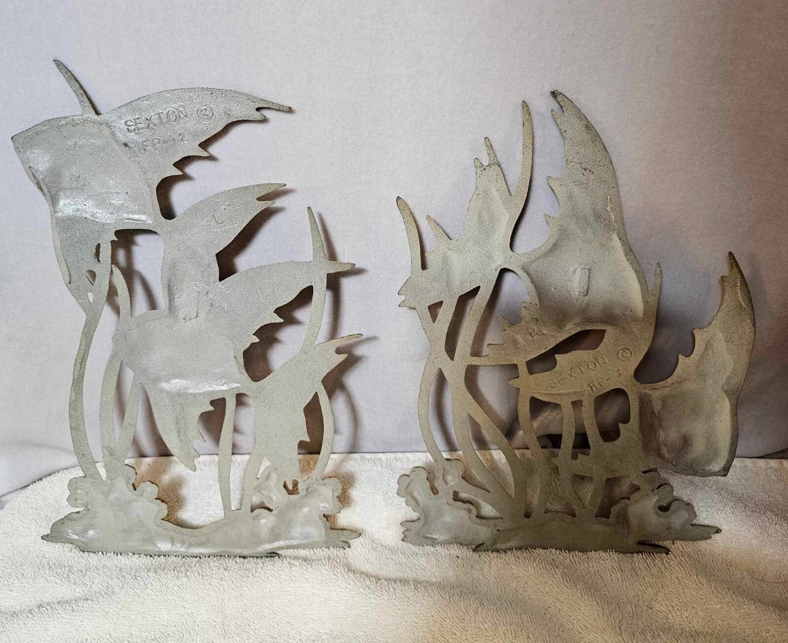 2 Vintage Sexton Metal Wall Art Sculptures Angelfish Fish MCM A14 eBay