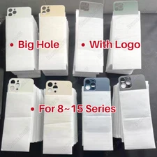 Big Hole Back Glass Cover Replacement Lot For i Phone 8 XR XS 11 12 13 14 15 Pro