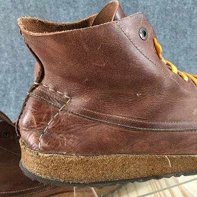 Birkenstock Morton Leather Ankle Boots Brown size 43 Birkenstock Boots Mens 46 Marton Lace Up Moc Toe Ankle Boot  main image 4