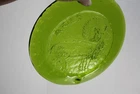 Vintage Blenko Aries Ram Zodiac Sun Catcher 9” green Glass