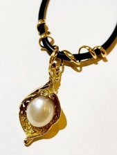   K18 pearl 11.6mm  diamond pendant necklace  