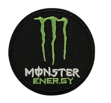 MONSTER ENERGY Drink - 3" Round Embroidered Iron-On/Sew-On Patch