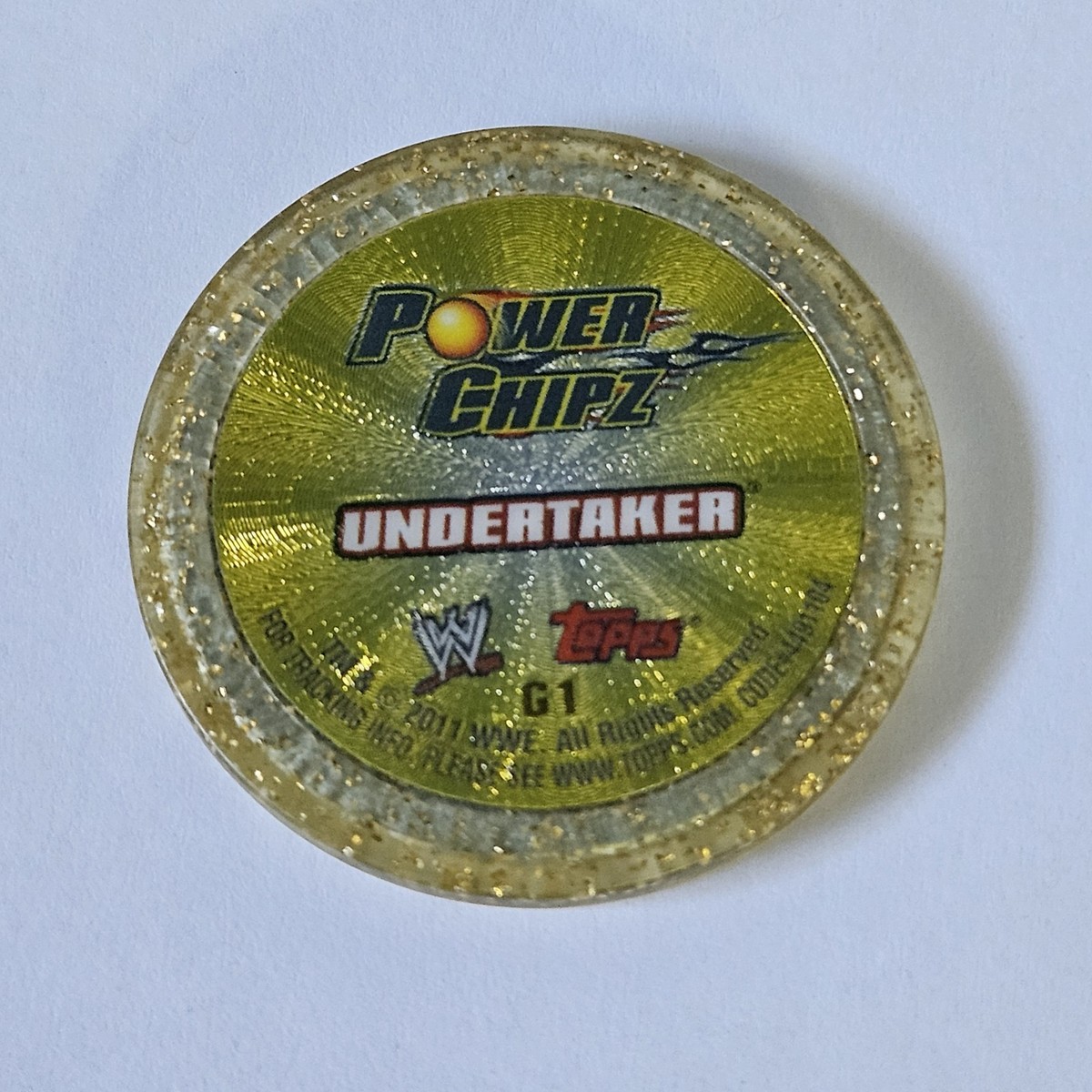 Lot of 4 WWE 2011 Topps Power Chipz Finishers Gold Foil Undertaker