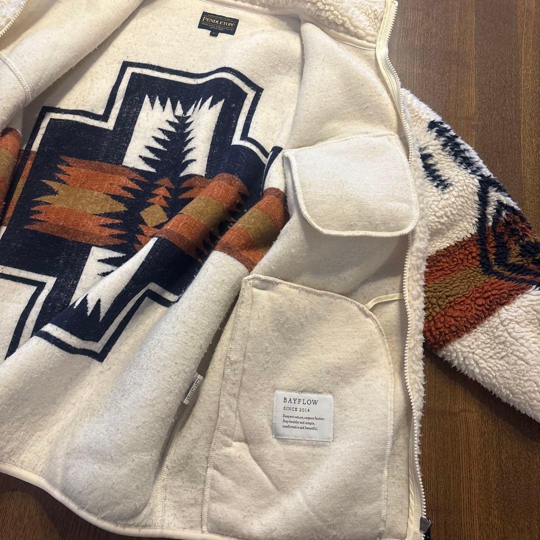 PENDLETON BAYFLOW Boa Jacket Native Pattern L - image 4
