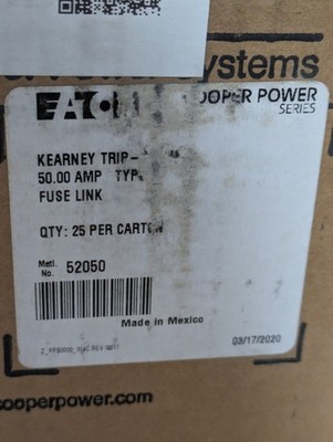 Kearney 52050 Fuse Link Type T 50 Ampere Slow Speed  Utility Electrical