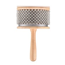 Wooden Cabasa Percussion Musical Instrument Metal Beaded Chain  Cylinder GDMW