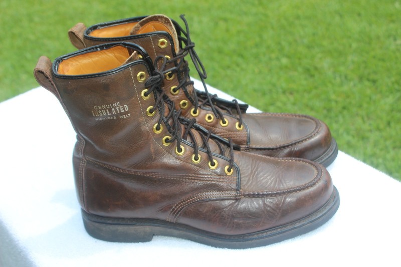 STALWARTS MENS BOOTS  VINTAGE BROWNS IN GOODYEAR WELTED  Size 11E MADE IN USA