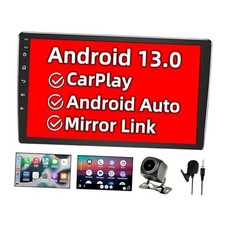 Double Din Car Stereo Android 13 System 10.1 Inch Car Radio with Wireless