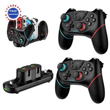 Switch Controllers Wireless Pro 2 Pack Charging Dock Led VidPPluing Game Motion