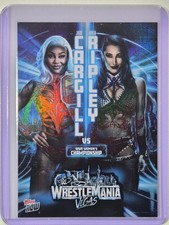 Jade Cargill | Rhea Ripley 2026 Topps NOW WWE #WMV3-SP Rainbow Foil Trading Card