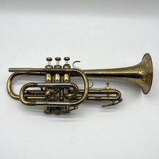 York National Trumpet Vintage Antique Brass Instrument For Parts As Is Read