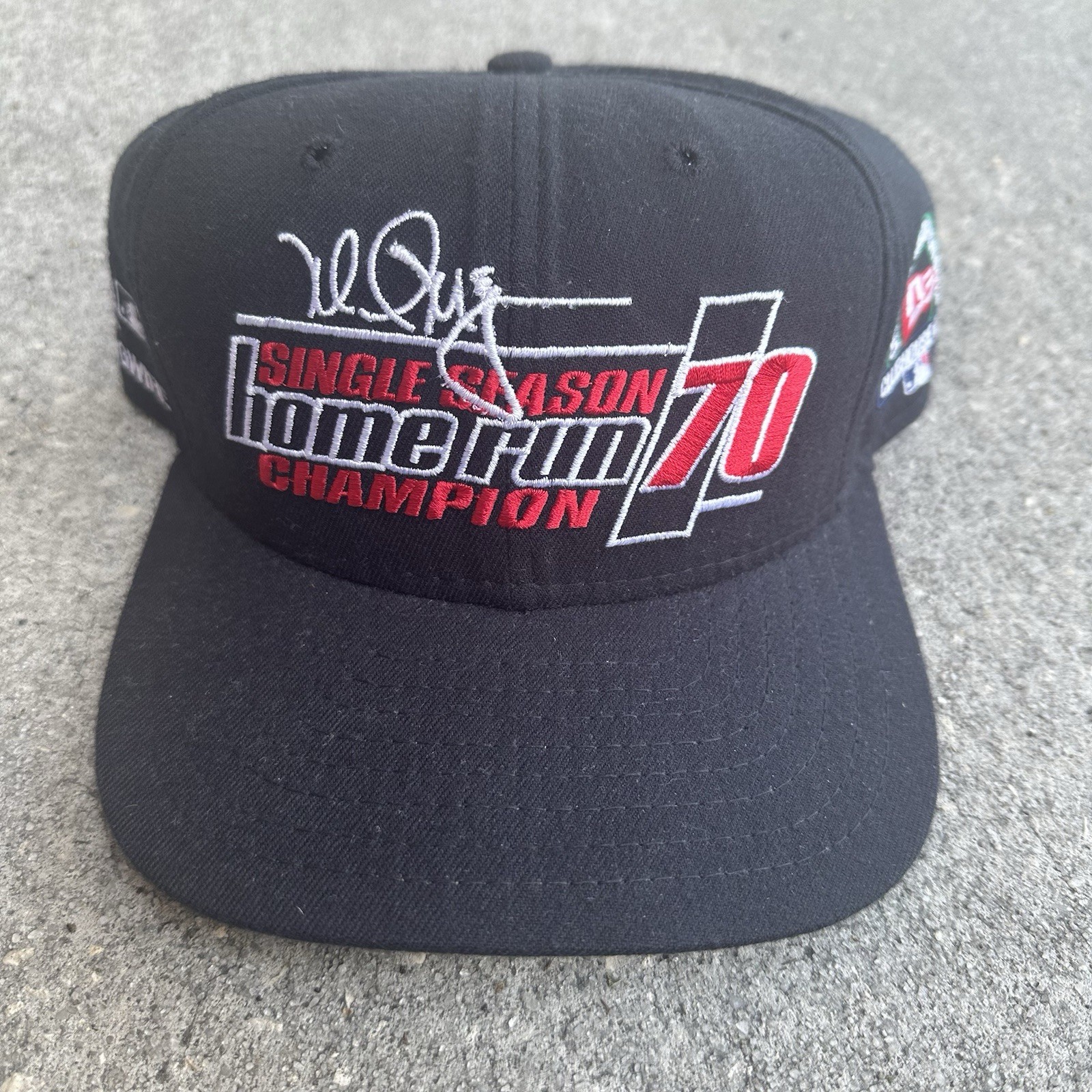 Vintage Mark McGwire Home Run Champion SnapBack Hat Cap 90s New Era Cardinals 70