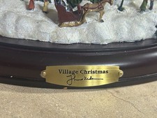 homas Kinkade Village Christmas Illuminated Tree Bradford Editions 2004 16”