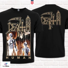 New Apparel Death Human (1991) Black T-Shirt. Technical Progressive Death Metal.