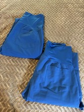 Mandala Royal Blue Medium Scrub Pants Lot Of 2 Inseam 29 Inches Stretch Belly