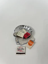 Vintage Pewter Silver Clam SeaShell Shaped Trinket Dish Soap Bowl Catch All