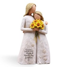 Mom Birthday Gifts from Daughter, Gifts for Mom, Hand-Painted Mother White