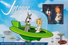 Polar Lights 913 The Jetsons Capsule Car with George and Astro Snap Together Kit
