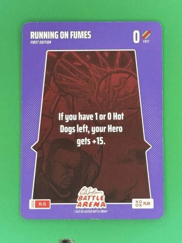 Bo Jackson Battle Arena #PL-15 Running On Fumes Super Short Print Play SSP