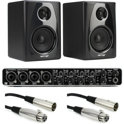 Behringer U-Phoria UMC404HD USB Audio Interface and Studio 50USB 5-inch Powered