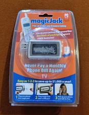 BRAND NEW MagicJack Original USB Internet Phone Adapter Retro Tech 2008 SEALEDlo