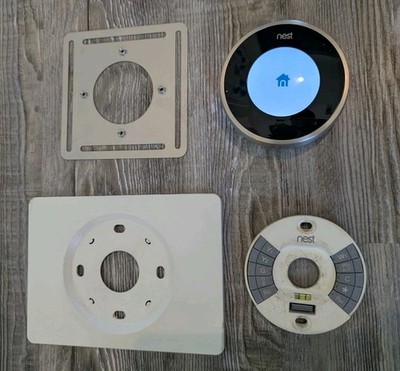 Google Nest 2nd Gen Learning Smart WiFi Thermostat Stainless Steel, Model 02A
