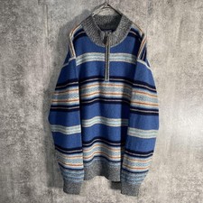 Chaps Ralph Lauren 90s Multi-Color Wool Half Zip Sweater Men’s Japan