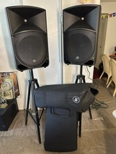 2 mackie Dj speaker 15inch 1000w with 2 cover 2 speakers stand