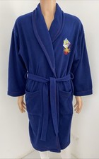 XL Antipill Homer Simpson Navy Blue Polyester Fleece Dressing Gown Bath Robe