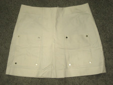 womens Veronica Beard 8 front pockets cotton white short skirt 29x15