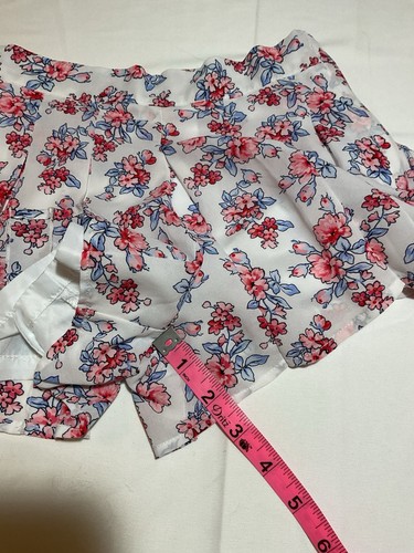 Janie & Jack Girls Size 7 White with Pink Blue Flowers Zipper Lined Skort - Picture 9 of 10