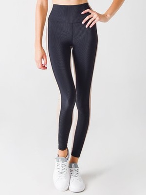 Beach Riot Color Block Black Leggings Medium High Waisted Athleisure Yoga
