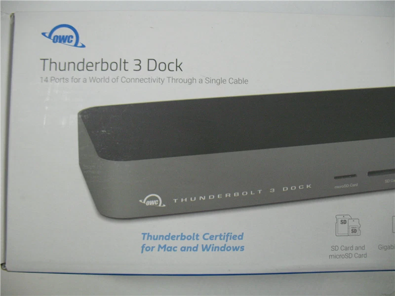 OWC Thunderbolt 3 Dock OWCTB3DK14PSG Space Gray Multi Port Hub New Open Box - Image 2 of 4