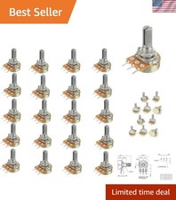 20 pcs WH148 10K Variable Resistors - Single-Joint Potentiometer with 15mm Shaft