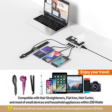 230-Watt Step down 220V to 110V Voltage Converter  International Travel Adap...