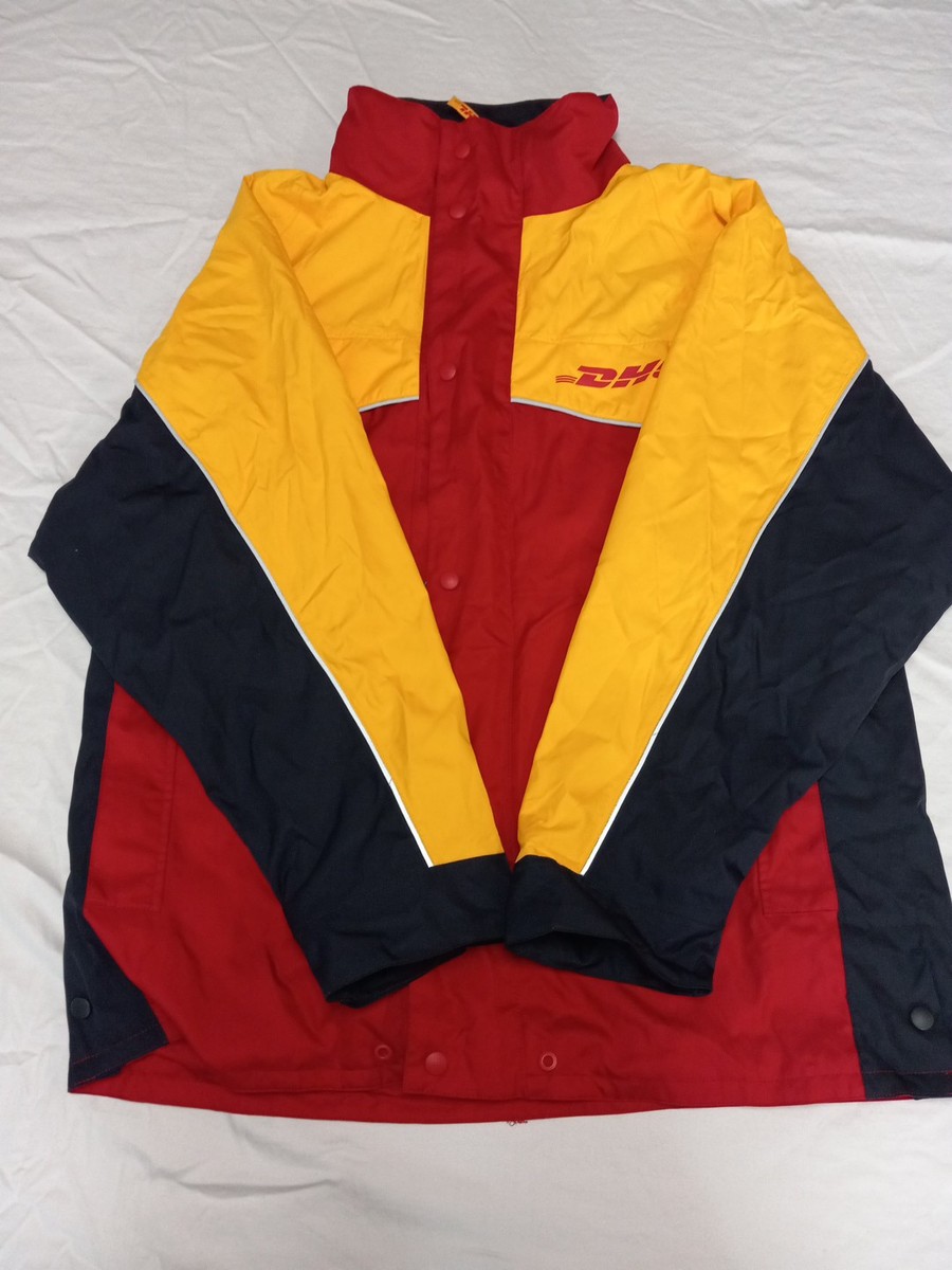 DHL Hipster Oversized Jacket Red Yellow Black Size XL