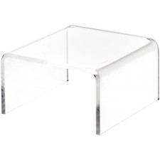 Plymor Clear Acrylic Short Square Display Riser, 1.5" H x 3" W x 3" D