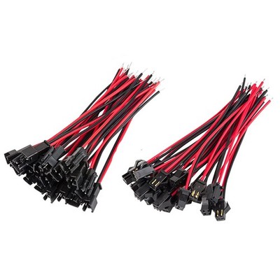 20pairs Jst Sm 2pin Plug Male To Female El Wire Cable Connector Adapter For 3528