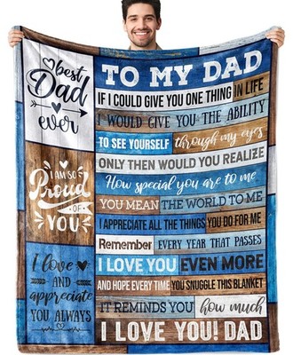 Dad Birthday Gift Gifts For From Cozy Throw Blanket Present Husband Gift Idea