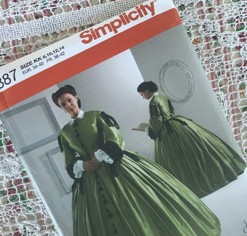 Simplicity Pattern 2887 Gone with the wind Costume Collection Historical Uncut