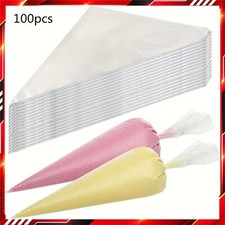 100Pcs Disposable Piping Bags for Cake Decorating Icing Pastry