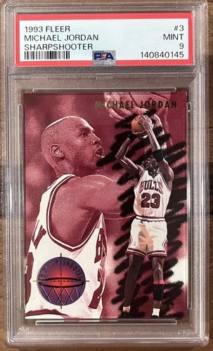 1993 Fleer Michael Jordan PSA 9 Sharpshooter #3 HOF Bulls