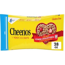 Cheerios, Heart Healthy Gluten Free Breakfast Cereal, Resealable Bag, 28 oz