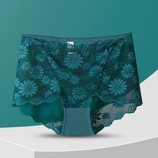 3X Women High Waist Knickers Briefs Lady Lace Seamless Underwear Panties M-4XL