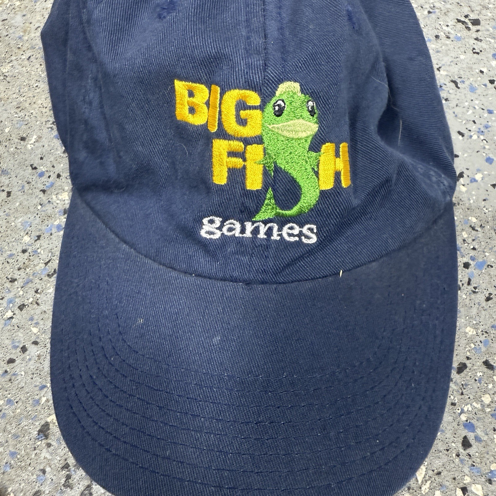 VTG Big Fish Games Hat Men OSFA Blue Embroidered … - image 7