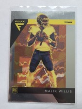 2022 Panini Flux #FX-3 Malik Willis RC Rookie Card Dolphins. rookie card picture