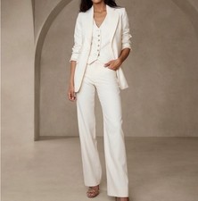 Banana Republic Linen Silk Blend Wide Leg Jackson Fit Pants Size 12S