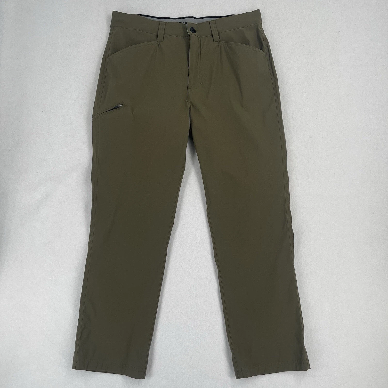 Orvis Pants Mens 34x30 Green Stretch Tech Performance Utility Straight Leg